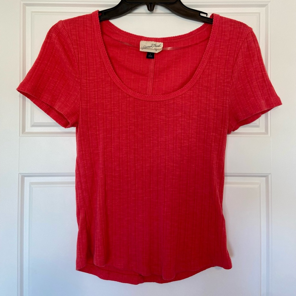 Pink short sleeve top, Size L